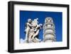 The Leaning Tower of Pisa, campanile or bell tower, Fontana dei Putti, Piazza del Duomo, UNESCO Wor-John Guidi-Framed Premium Photographic Print