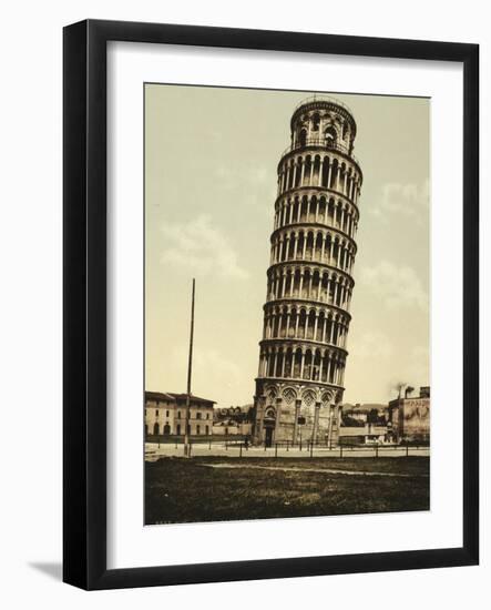 The Leaning Tower, Pisa, Italy, c.1890-c.1900-null-Framed Photographic Print