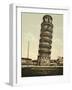 The Leaning Tower, Pisa, Italy, c.1890-c.1900-null-Framed Photographic Print