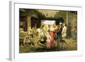 The Leave-Taking of the New Recruit, 1879-Ilya Efimovich Repin-Framed Giclee Print