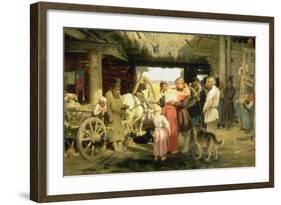 The Leave-Taking of the New Recruit, 1879-Ilya Efimovich Repin-Framed Giclee Print