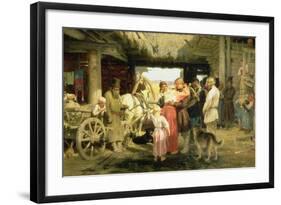 The Leave-Taking of the New Recruit, 1879-Ilya Efimovich Repin-Framed Giclee Print