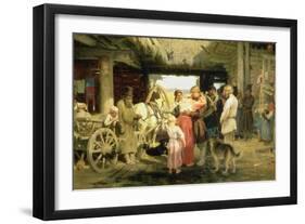 The Leave-Taking of the New Recruit, 1879-Ilya Efimovich Repin-Framed Giclee Print