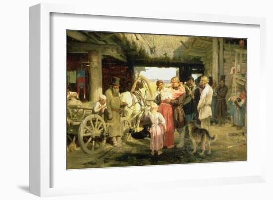 The Leave-Taking of the New Recruit, 1879-Ilya Efimovich Repin-Framed Giclee Print