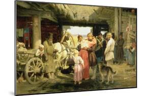 The Leave-Taking of the New Recruit, 1879-Ilya Efimovich Repin-Mounted Giclee Print