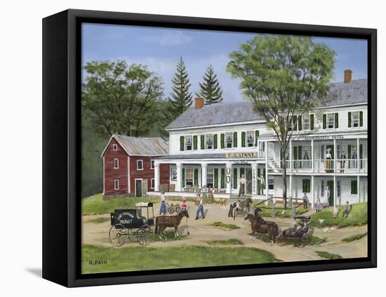 The Leavenworth Hotel-1800's-Bob Fair-Framed Stretched Canvas