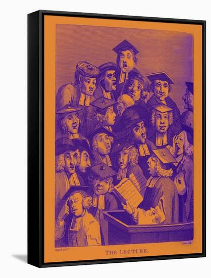 The Lecture by William Hogarth-William Hogarth-Framed Stretched Canvas