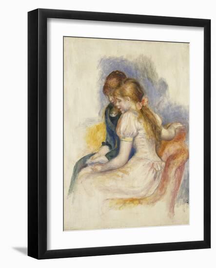 The Lecture; La Lecture, 1890-Pierre-Auguste Renoir-Framed Giclee Print