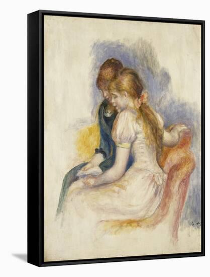 The Lecture-Pierre-Auguste Renoir-Framed Stretched Canvas