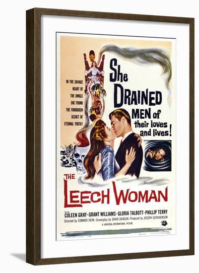 The Leech Woman, from Left: Coleen Gray, Grant Williams, 1960-null-Framed Art Print