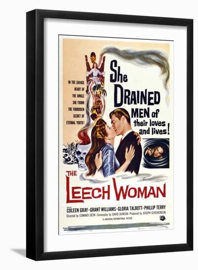 The Leech Woman, from Left: Coleen Gray, Grant Williams, 1960-null-Framed Art Print