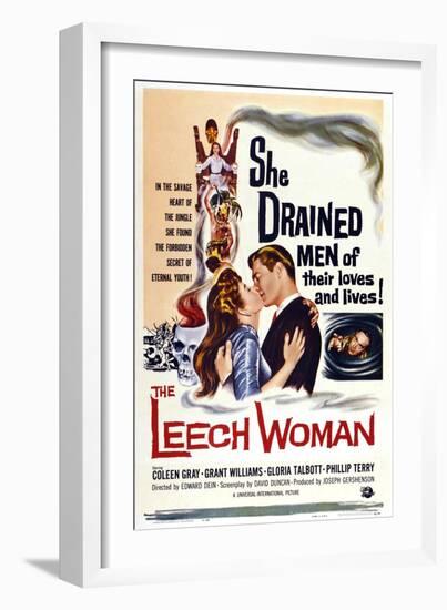 The Leech Woman, from Left: Coleen Gray, Grant Williams, 1960-null-Framed Art Print
