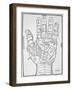 The Left Hand, Copy of a Diagram after Jean Belot,' Oevres', used in a 'History of Magic'-null-Framed Giclee Print