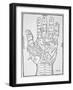 The Left Hand, Copy of a Diagram after Jean Belot,' Oevres', used in a 'History of Magic'-null-Framed Giclee Print