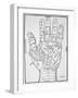 The Left Hand, Copy of a Diagram after Jean Belot,' Oevres', used in a 'History of Magic'-null-Framed Giclee Print