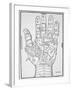 The Left Hand, Copy of a Diagram after Jean Belot,' Oevres', used in a 'History of Magic'-null-Framed Giclee Print