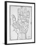 The Left Hand, Copy of a Diagram after Jean Belot,' Oevres', used in a 'History of Magic'-null-Framed Giclee Print