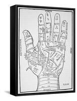 The Left Hand, Copy of a Diagram after Jean Belot,' Oevres', used in a 'History of Magic'-null-Framed Stretched Canvas