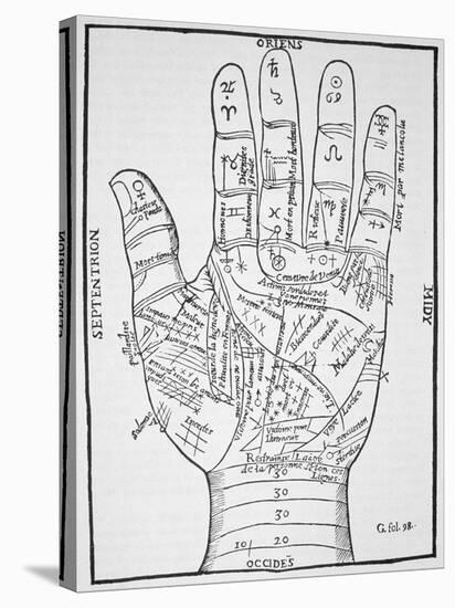 The Left Hand, Copy of a Diagram after Jean Belot,' Oevres', used in a 'History of Magic'-null-Stretched Canvas