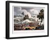 The Left Wing of the British Army in Action at the Battle of Waterloo, Engraved by Thomas…-William Heath-Framed Giclee Print