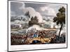 The Left Wing of the British Army in Action at the Battle of Waterloo, Engraved by Thomas…-William Heath-Mounted Giclee Print