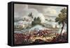 'The Left Wing of the British army in Action at the Battle of Waterloo, June 18th 1815-Thomas Sutherland-Framed Stretched Canvas