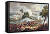 'The Left Wing of the British army in Action at the Battle of Waterloo, June 18th 1815-Thomas Sutherland-Framed Stretched Canvas