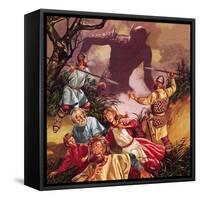 The Legend of Beowulf: Grendel -- Terror from the Marshes-Ron Embleton-Framed Stretched Canvas