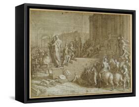 The Legend of Seven Kings Paying Homage to a Pope-Giuseppe della Porta Salviati-Framed Stretched Canvas