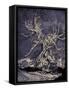 'The legend of Sleepy Hollow'-Arthur Rackham-Framed Stretched Canvas
