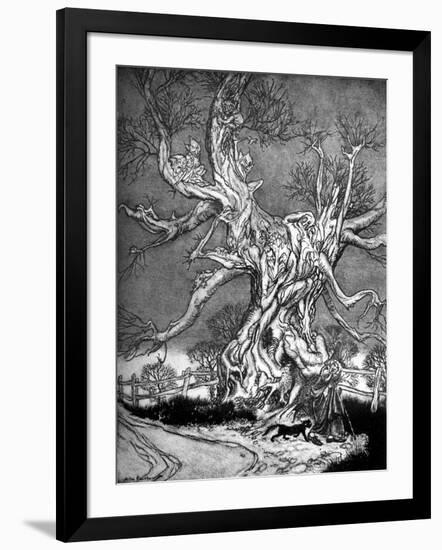 'The legend of Sleepy Hollow'-Arthur Rackham-Framed Giclee Print