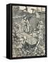 'The Legend of St. Cuthbert, Pen Drawing', 1891-1920, (1923)-Robert Spencer-Framed Stretched Canvas