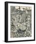'The Legend of St. Cuthbert, Pen Drawing', 1891-1920, (1923)-Robert Spencer-Framed Giclee Print