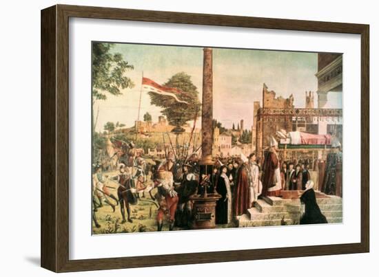 The Legend of St. Ursula: Martyrdom and Funeral of St. Ursula, 1493-Vittore Carpaccio-Framed Giclee Print