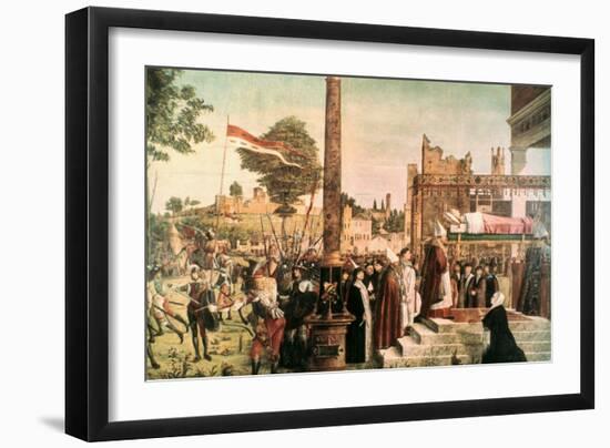 The Legend of St. Ursula: Martyrdom and Funeral of St. Ursula, 1493-Vittore Carpaccio-Framed Giclee Print