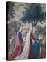 The Legend of the Cross, Adoration of the Holy Wood and Meeting of Solomon and Queen of Sheba-Piero della Francesca-Stretched Canvas