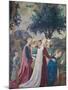 The Legend of the Cross, Adoration of the Holy Wood and Meeting of Solomon and Queen of Sheba-Piero della Francesca-Mounted Giclee Print