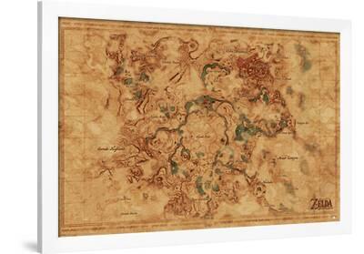 The Legend Of Zelda Breath Of The Wild Hyrule World Map Posters Allposters Com