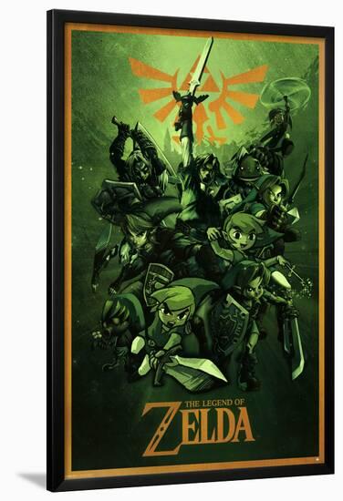 The Legend Of Zelda - Link-null-Lamina Framed Poster