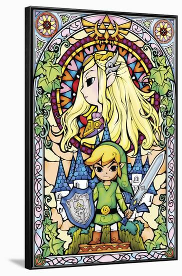 The Legend of Zelda- Stained Glass-null-Framed Poster