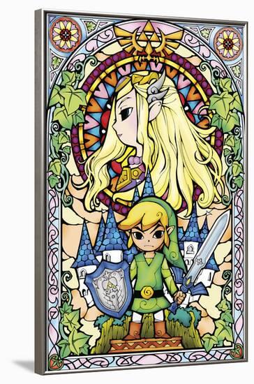 The Legend of Zelda- Stained Glass-null-Framed Poster