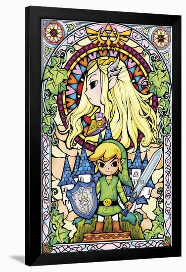 The Legend of Zelda- Stained Glass-null-Framed Poster