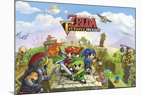 The Legend of Zelda- Triforce Heroes-null-Mounted Poster