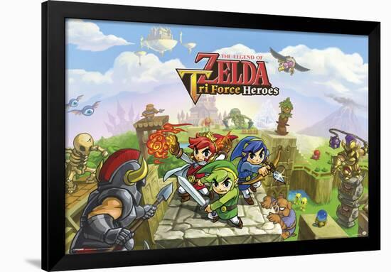 The Legend of Zelda- Triforce Heroes-null-Framed Poster