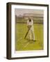The Legendary Cricketer, Dr. W.G. Grace Poised with His Bat-null-Framed Photographic Print
