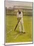 The Legendary Cricketer, Dr. W.G. Grace Poised with His Bat-null-Mounted Photographic Print