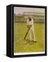 The Legendary Cricketer, Dr. W.G. Grace Poised with His Bat-null-Framed Stretched Canvas