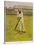 The Legendary Cricketer, Dr. W.G. Grace Poised with His Bat-null-Stretched Canvas