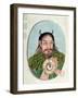 The Legendary Emperor Fu-Hsi, Illustration from a "Pen Tsao," 18th-19th Century-null-Framed Giclee Print