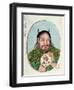 The Legendary Emperor Fu-Hsi, Illustration from a "Pen Tsao," 18th-19th Century-null-Framed Giclee Print